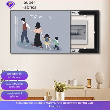 Tablou decorativ în ramă pentru cutie de contoare electrice, potrivit pentru living și restaurant