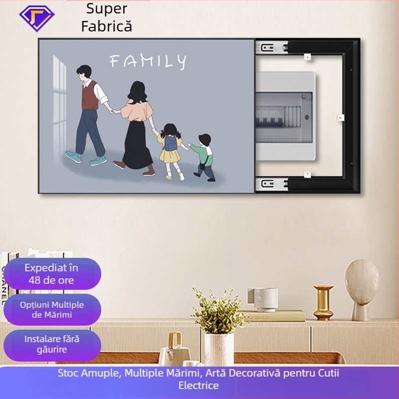Tablou decorativ în ramă pentru cutie de contoare electrice, potrivit pentru living și restaurant