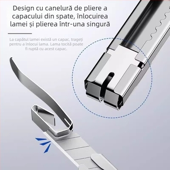 Cuțit de Artă cu lamă argintie, mic, ascuțit, pentru studenți la artă și desen, lucrat manual, cutter pentru deschiderea cutiilor