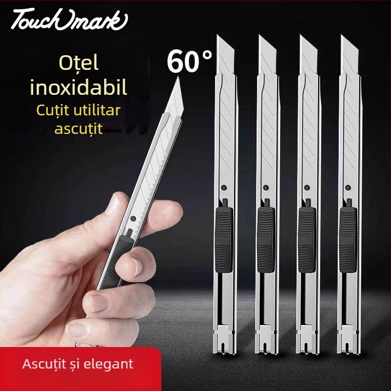 Cuțit de Artă cu lamă argintie, mic, ascuțit, pentru studenți la artă și desen, lucrat manual, cutter pentru deschiderea cutiilor