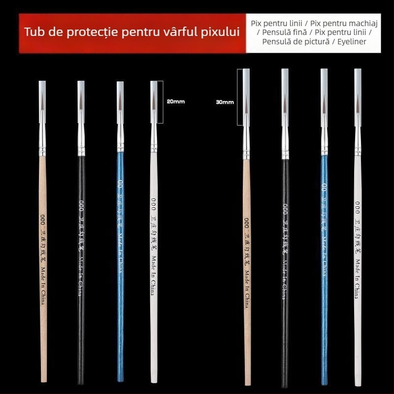 Capac din plastic pentru capetele pensulelor: eyeliner, sprâncene și manichiură