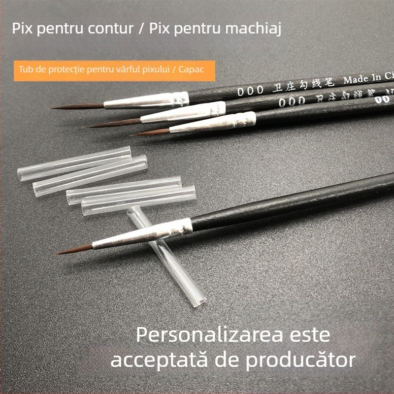 Capac din plastic pentru capetele pensulelor: eyeliner, sprâncene și manichiură
