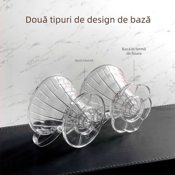 Filtru de cafea conic mare pentru preparare manuală, filtru V60 transparent, dimensiune mică, filtru cu filet pentru picurare cafea