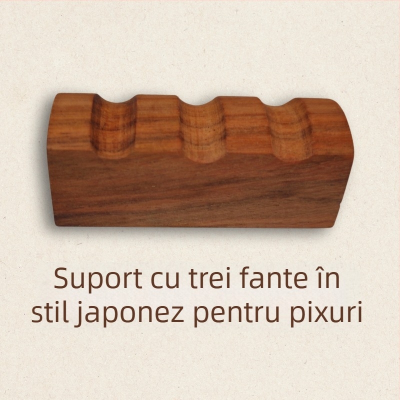 Suport din lemn pentru pensule, formă de munte, stil japonez