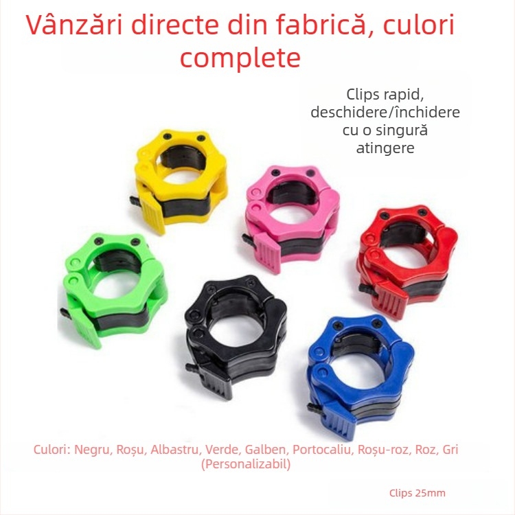 Clește pentru haltere cu închidere rapidă pentru plăci de greutate