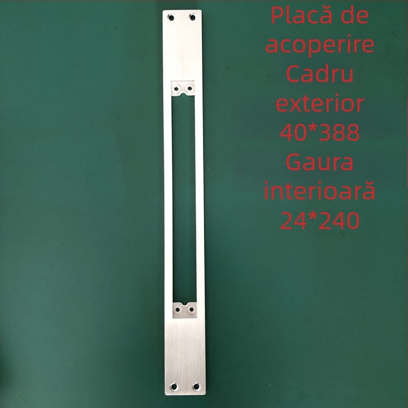 Set de plăci de acoperire pentru corpul lacătului din oțel inoxidabil – A02, design modern minimalist, plăci ghidaj, margine și plăci pentru cadrul ușii pentru amprentă