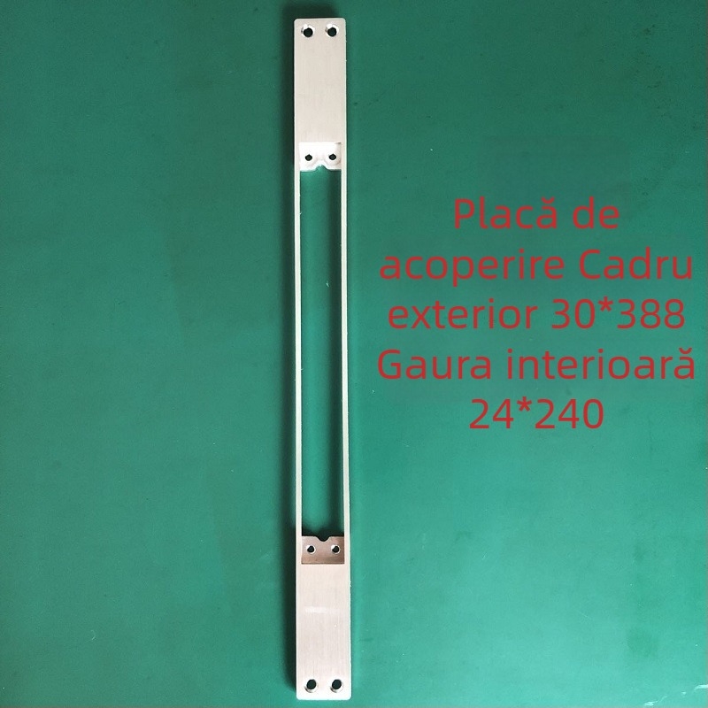 Set de plăci de acoperire pentru corpul lacătului din oțel inoxidabil – A02, design modern minimalist, plăci ghidaj, margine și plăci pentru cadrul ușii pentru amprentă