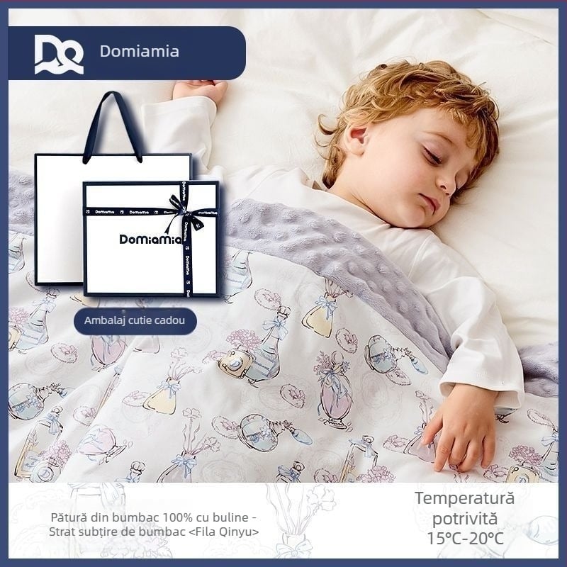 Domiamia pătură Bean fleece pentru nou-născuți și copii – pentru toate anotimpurile, stil minimalist modern