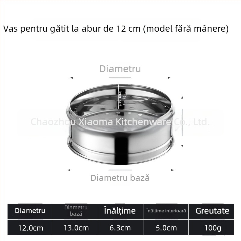Aburi din oțel inoxidabil, mic, cu mânere duble, coș de aburi pentru gătit la aburi, pentru uz casnic și comercial
