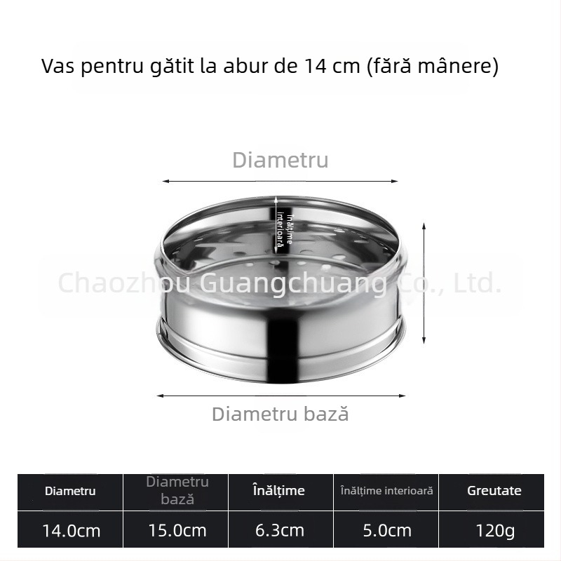Aburi din oțel inoxidabil, mic, cu mânere duble, coș de aburi pentru gătit la aburi, pentru uz casnic și comercial