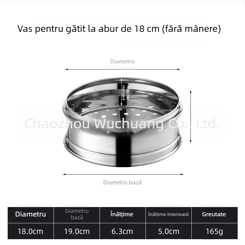 Aburi din oțel inoxidabil, mic, cu mânere duble, coș de aburi pentru gătit la aburi, pentru uz casnic și comercial