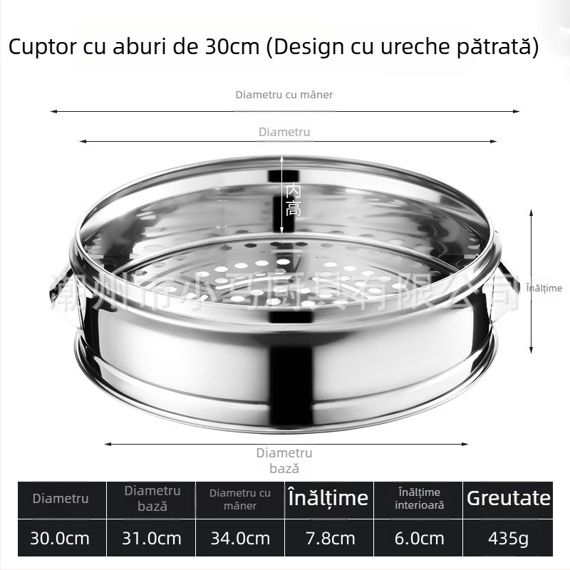 Aburi din oțel inoxidabil, mic, cu mânere duble, coș de aburi pentru gătit la aburi, pentru uz casnic și comercial