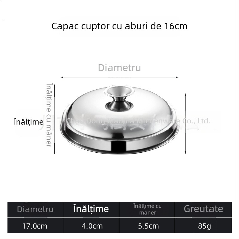 Aburi din oțel inoxidabil, mic, cu mânere duble, coș de aburi pentru gătit la aburi, pentru uz casnic și comercial