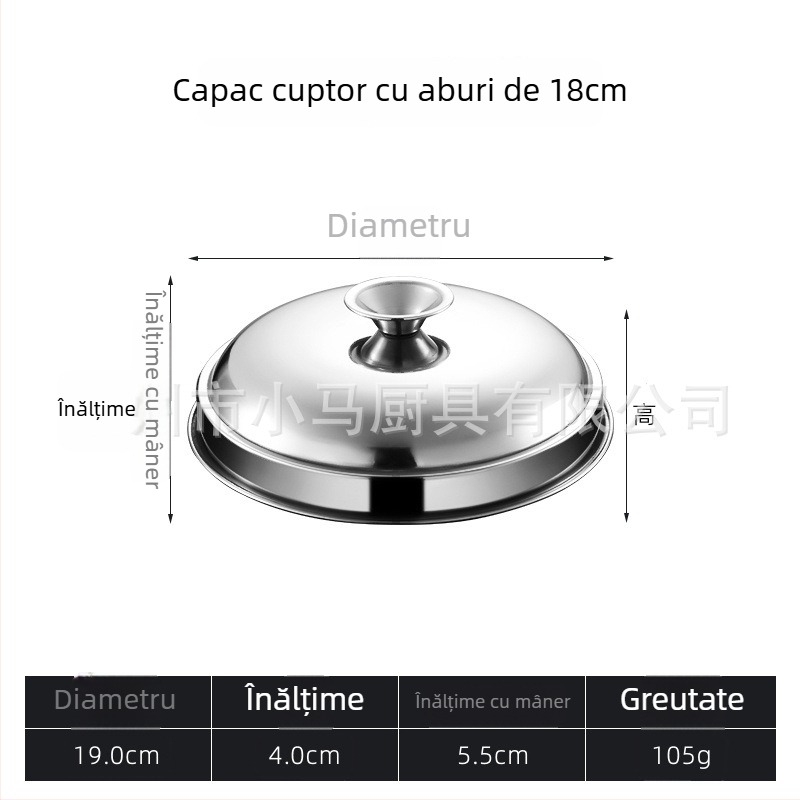 Aburi din oțel inoxidabil, mic, cu mânere duble, coș de aburi pentru gătit la aburi, pentru uz casnic și comercial
