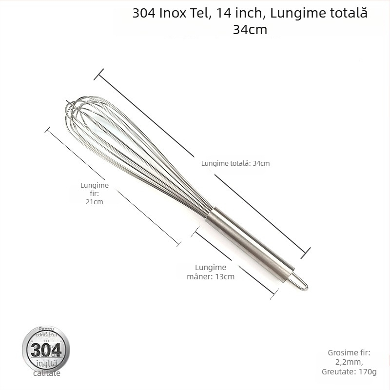 Bătător manual pentru ouă din oțel inoxidabil 304/201, compact mini, pentru uz casnic, semi-automat