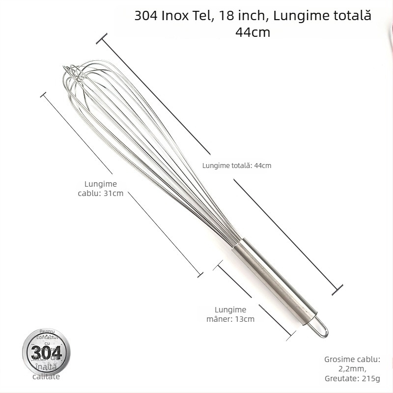 Bătător manual pentru ouă din oțel inoxidabil 304/201, compact mini, pentru uz casnic, semi-automat
