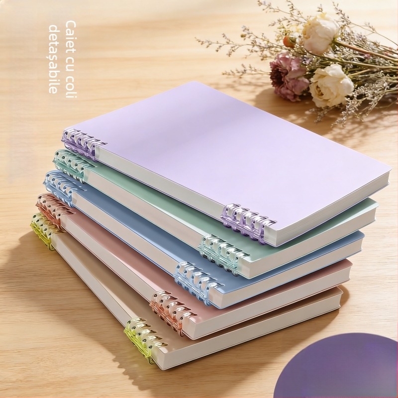 Carnet cu spiral în stil Morandi, plăcut la atingere, spiral detașabil, pentru elevi de gimnaziu