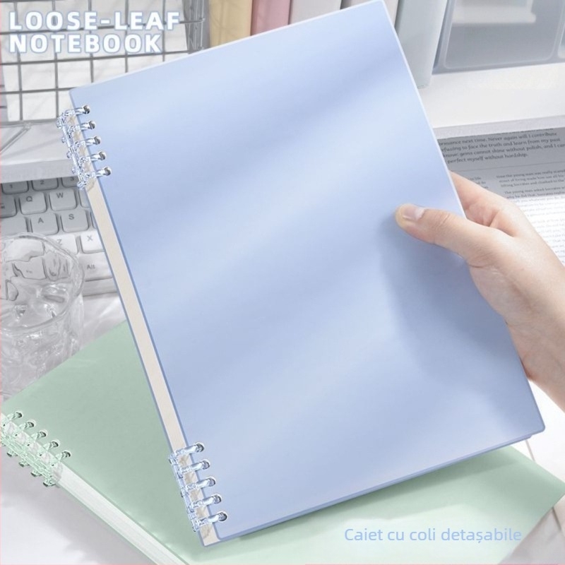 Carnet cu spiral în stil Morandi, plăcut la atingere, spiral detașabil, pentru elevi de gimnaziu