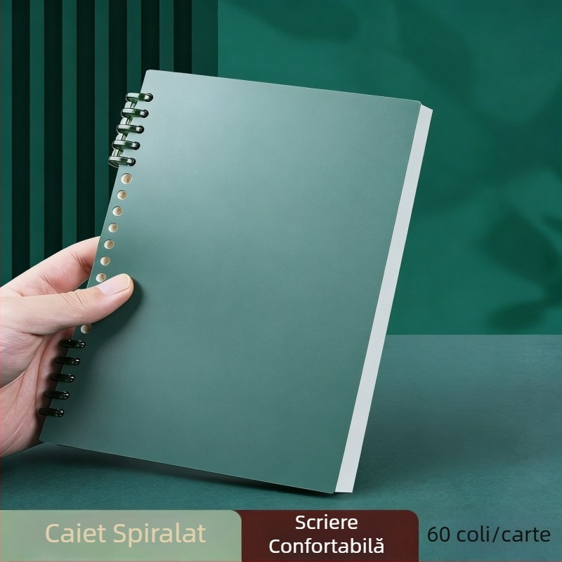 Carnet cu spiral în stil Morandi, plăcut la atingere, spiral detașabil, pentru elevi de gimnaziu