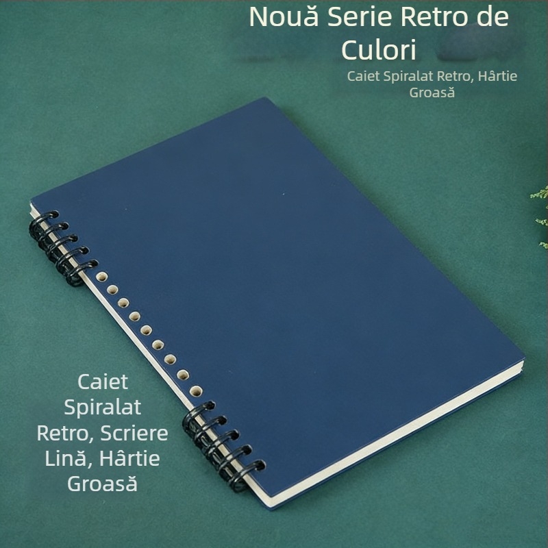 Carnet cu spiral în stil Morandi, plăcut la atingere, spiral detașabil, pentru elevi de gimnaziu