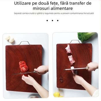 Placă de tăiat din lemn tare, rezistentă la mucegai și antibacteriană, din lemn masiv pentru bucătărie