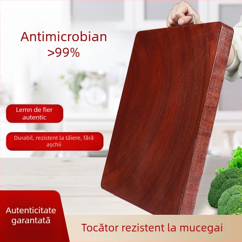 Placă de tăiat din lemn tare, rezistentă la mucegai și antibacteriană, din lemn masiv pentru bucătărie