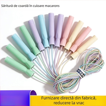 Coardă pentru sărit cu numărător pentru copii, fără noduri, lungime 2,8 m, sfoară din oțel