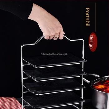 Raft de afișaj pentru farfuriile de hot pot și cele pentru servire – organizator de perete pentru farfurii