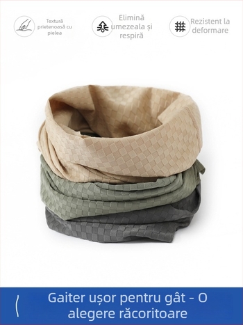 Mască de protecție solară pentru față și gât, pentru ciclism, stil turban cu prinderi la urechi, fular din Ice Silk