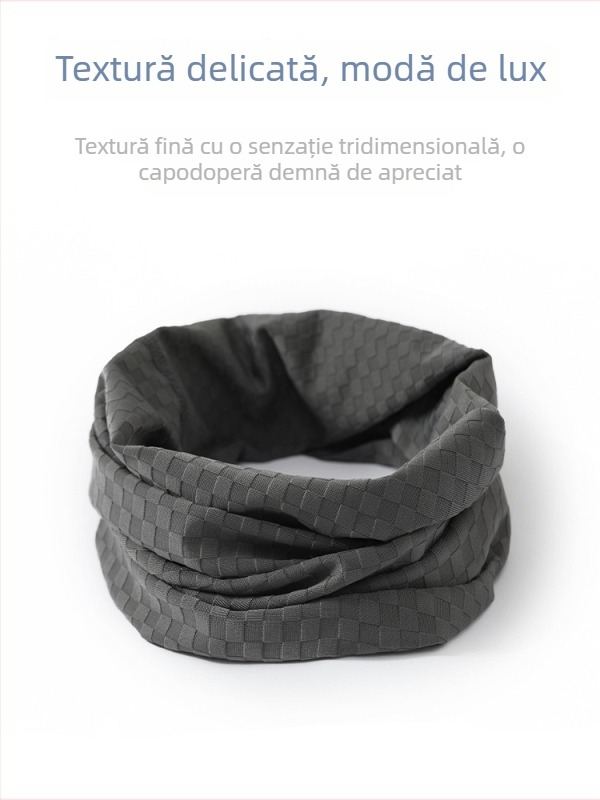 Mască de protecție solară pentru față și gât, pentru ciclism, stil turban cu prinderi la urechi, fular din Ice Silk