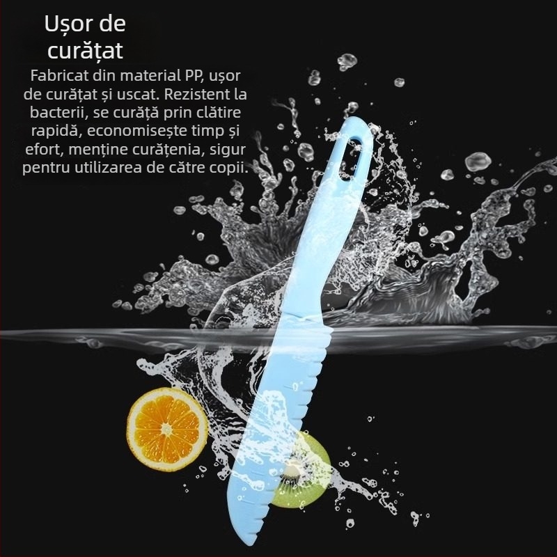 Set plastic sigur pentru copii, cu cuțit de tăiat fructe și tocător, pentru educația timpurie