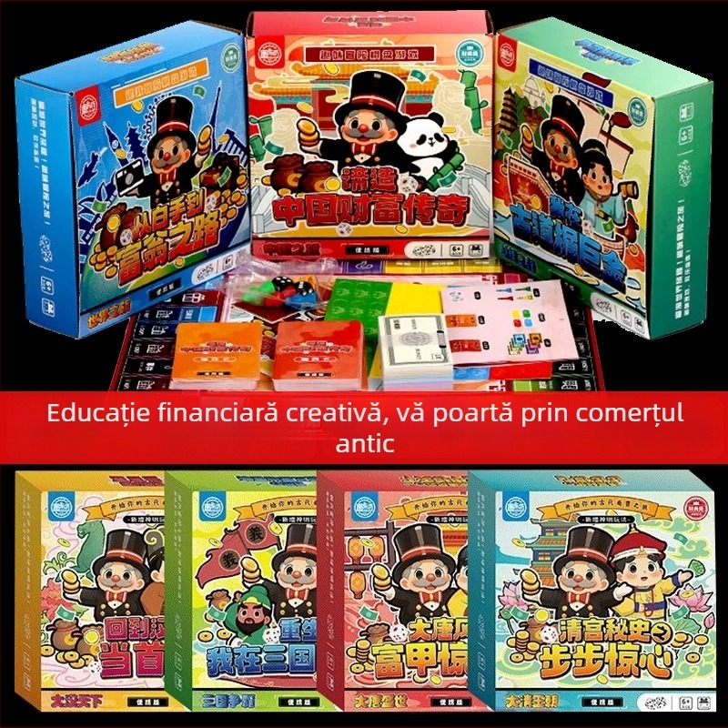 Monopoly Deluxe pentru familie – joc educativ de societate Turul lumii