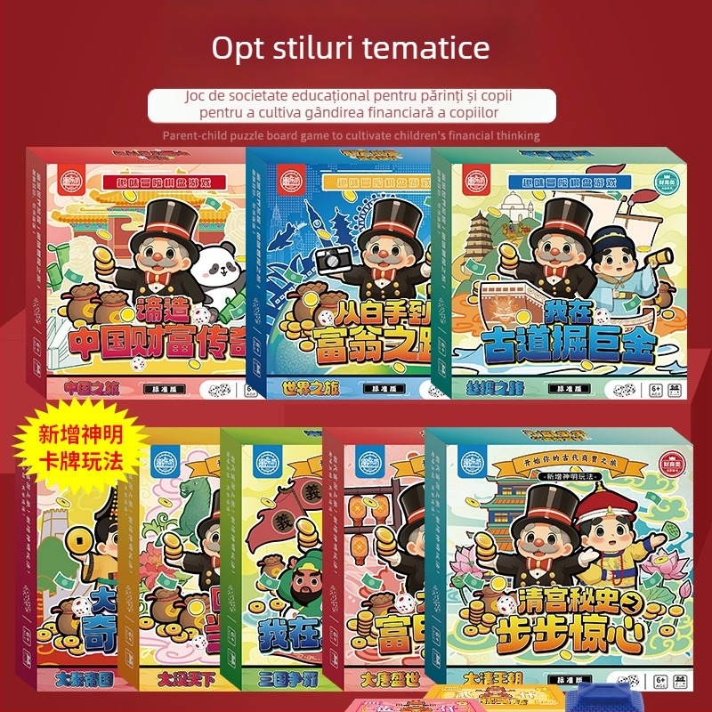 Monopoly Deluxe pentru familie – joc educativ de societate Turul lumii