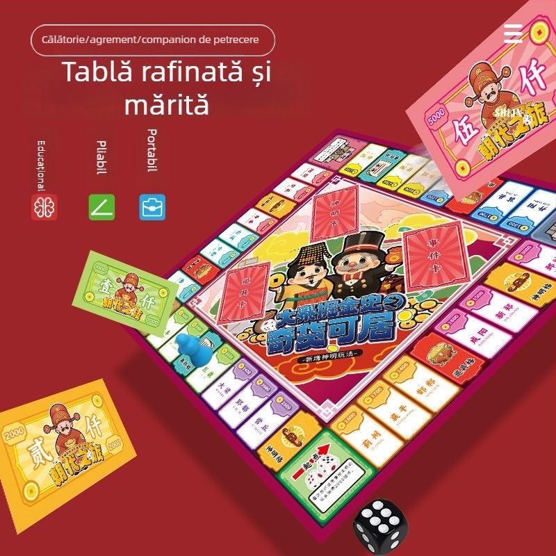 Monopoly Deluxe pentru familie – joc educativ de societate Turul lumii