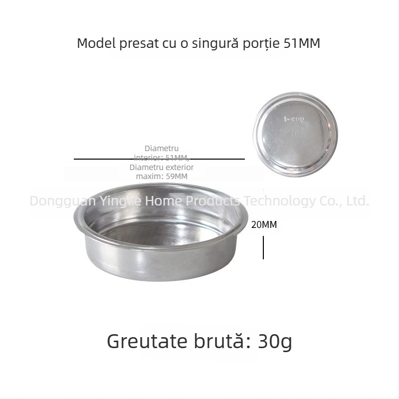Filtru de cafea pentru turnat manual din oțel inoxidabil 304, ceașcă de filtrație, compatibil cu dimensiunile 51/54/58 mm, pentru o singură sau dublă porție