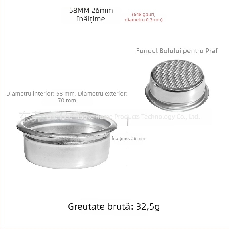 Filtru de cafea pentru turnat manual din oțel inoxidabil 304, ceașcă de filtrație, compatibil cu dimensiunile 51/54/58 mm, pentru o singură sau dublă porție
