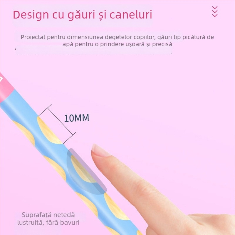 Maped creion cu priză triunghiulară HB/2B pentru elevi – exerciții de scriere