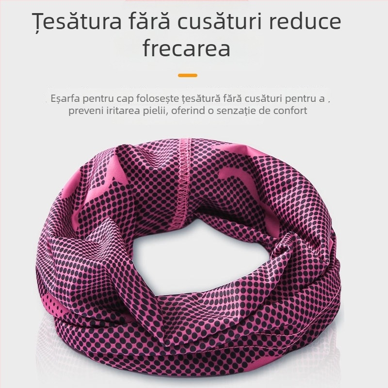 Mască de față cu protecție solară pentru ciclism, față completă, acoperire a gâtului, protecție UV, material ice silk