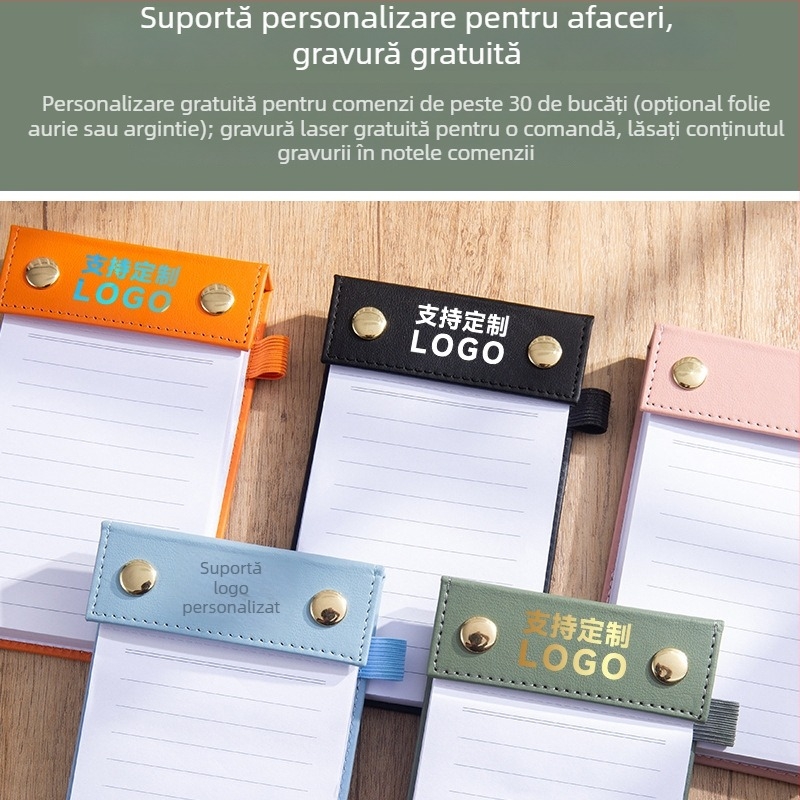 Bloc de notițe A6, compact și gros, cu notițe adezive detașabile și hârtie înlocuibilă, mic carnet