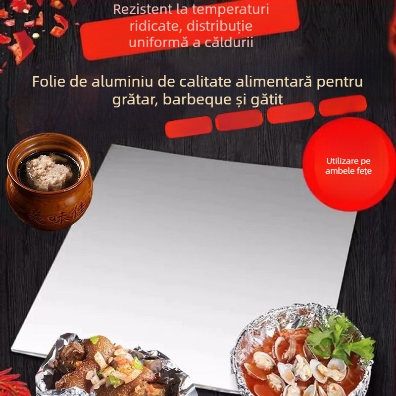 Foaie de aluminiu pentru gătit – pentru supe la slow cooker, grătar, air fryer, supe în oale de lut, ceai cu lapte și cafea