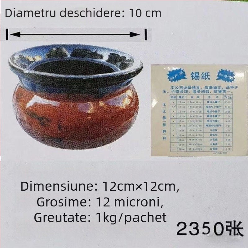 Foaie de aluminiu pentru gătit – pentru supe la slow cooker, grătar, air fryer, supe în oale de lut, ceai cu lapte și cafea