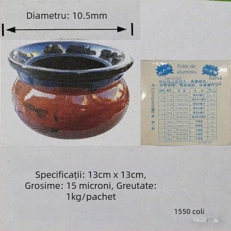 Foaie de aluminiu pentru gătit – pentru supe la slow cooker, grătar, air fryer, supe în oale de lut, ceai cu lapte și cafea