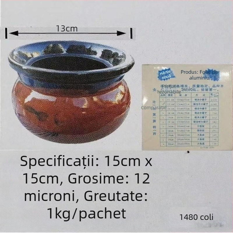 Foaie de aluminiu pentru gătit – pentru supe la slow cooker, grătar, air fryer, supe în oale de lut, ceai cu lapte și cafea