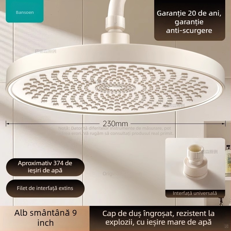 Duș alb-crem, cu presiune, cu o singură duză, pentru uz casnic