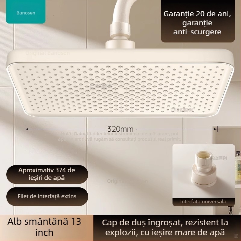 Duș alb-crem, cu presiune, cu o singură duză, pentru uz casnic