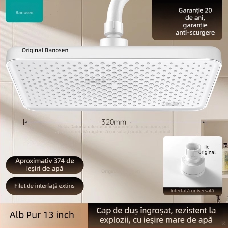Duș alb-crem, cu presiune, cu o singură duză, pentru uz casnic