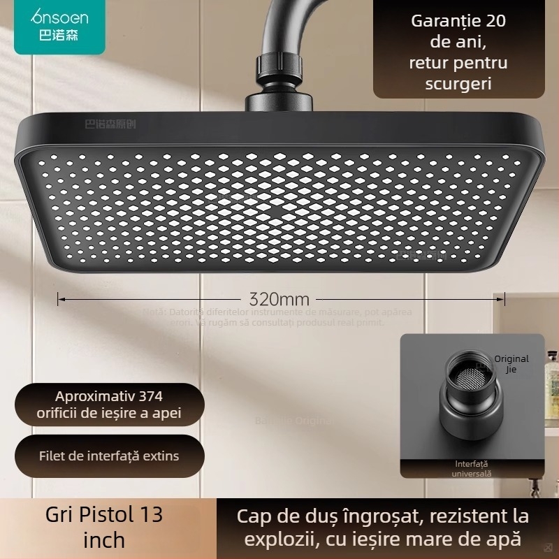 Duș alb-crem, cu presiune, cu o singură duză, pentru uz casnic