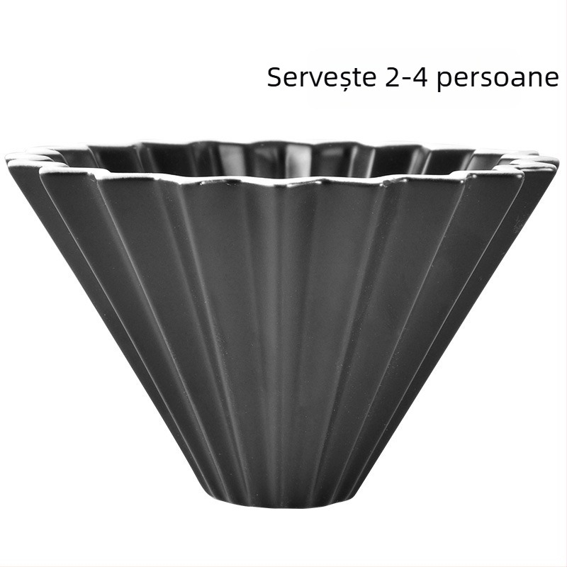 Origami filtru ceramic pentru cafea cu bază – filtru portabil pentru preparare prin pour-over