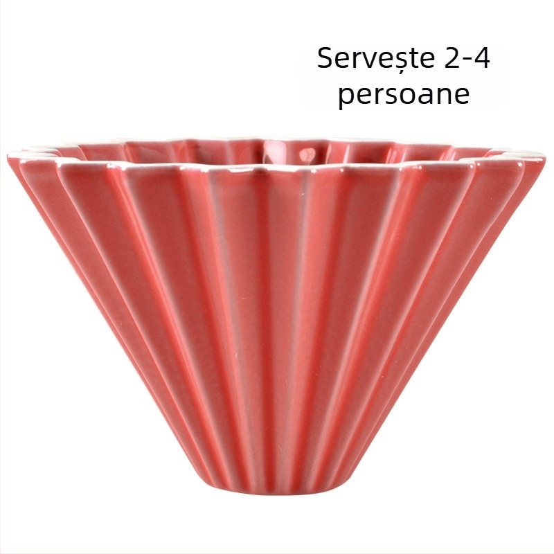 Origami filtru ceramic pentru cafea cu bază – filtru portabil pentru preparare prin pour-over