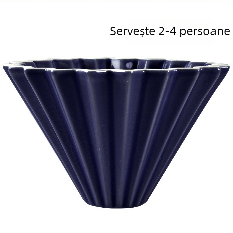 Origami filtru ceramic pentru cafea cu bază – filtru portabil pentru preparare prin pour-over